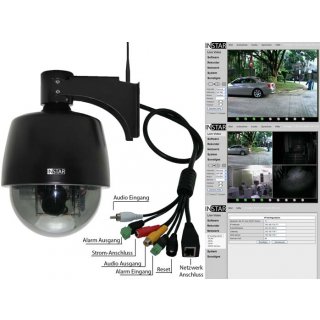 INSTAR IN-4010 WLAN IP PTZ Netzwerkkamera outdoor 4x optischer Zoom schwarz