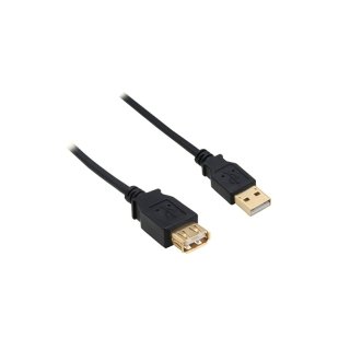 5m USB 2.0 Verlängerung Kabel Stecker Buchse Typ A schwarz