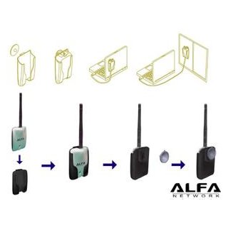 Saugfußhalterung für Fenster und Notebookdisplay für Alfa WLAN USB-Adapter