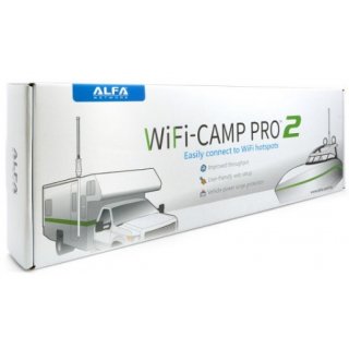 Alfa WiFi CAMP Pro 2 PLUS WLAN Range Extender Kit (Alfa R36A + Tube-UN + 9dBi antenna + Suction cup holder) + german manual!