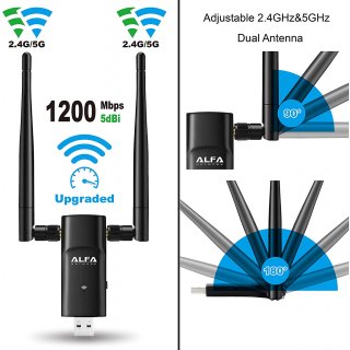 Alfa Network AWUS036ACU Highpower AC1200 USB 3.0 wifi adapter 802.11ac 1200MBit