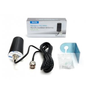 Alfa AOA-4G-5W 4G 3G LTE UMTS GSM outdoor 5dbi Antenna with N-male Connector and wallmount